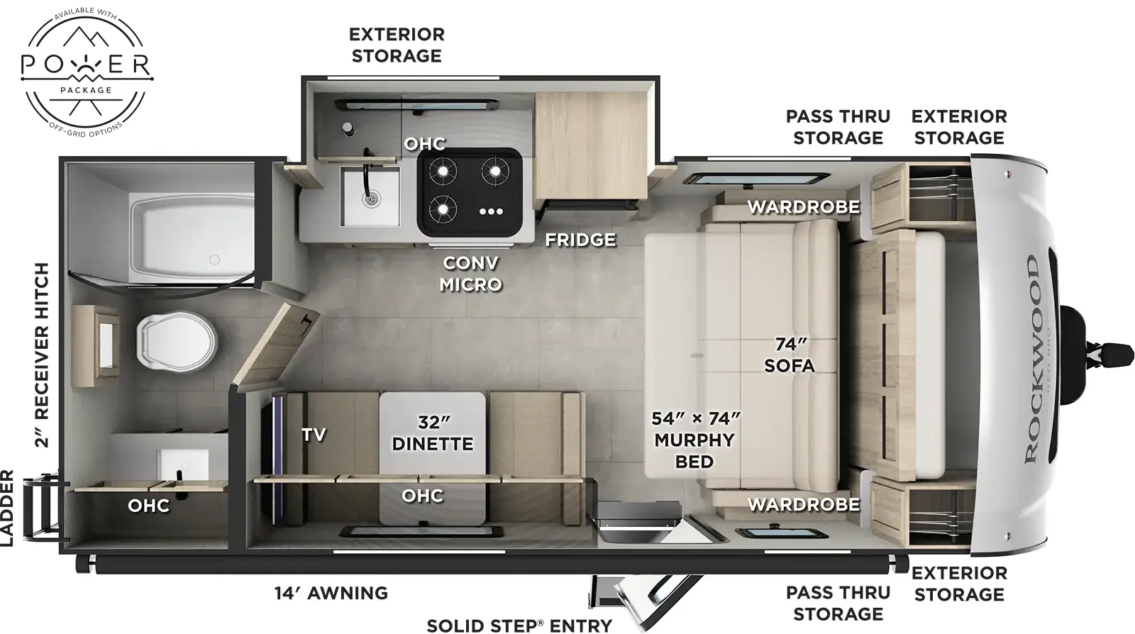 Rockwood Geo Pro G19FDS Floorplan